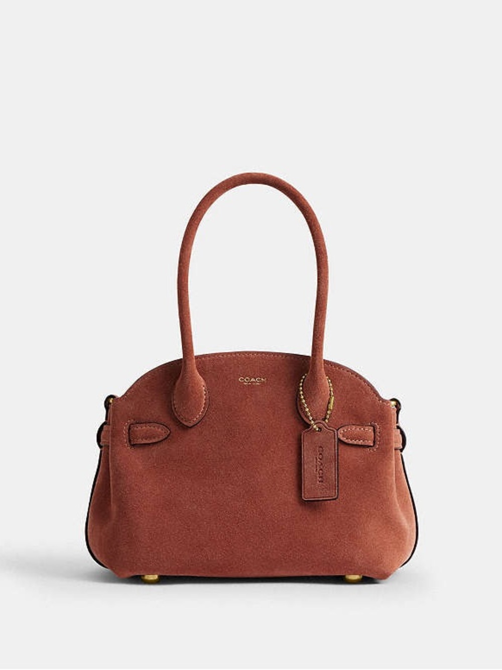NWT COACH Soft Empire 21 carryall Bag in Clay Suede  Satchel Handbag in Bro